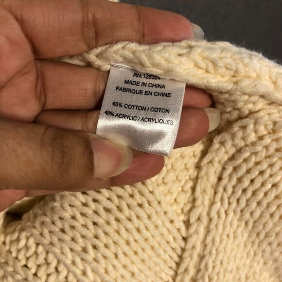 haute hippie Mesh Knit poncho os beige knit boho knit onesize m l Sweater to - Picture 6 of 12